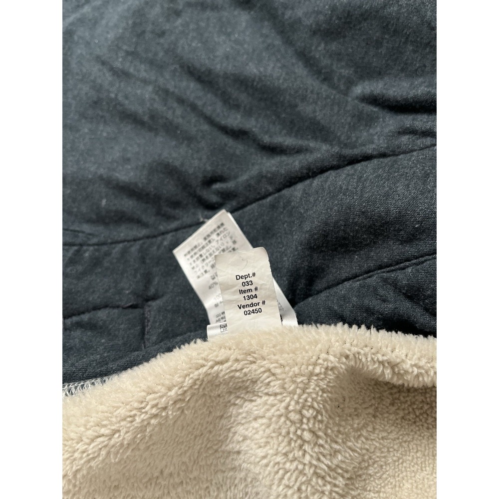 Eddie Bauer Gray Fleece Lined Metal Snap Button Up Shacket Men's Med Warm Cozy - Picture 8 of 10